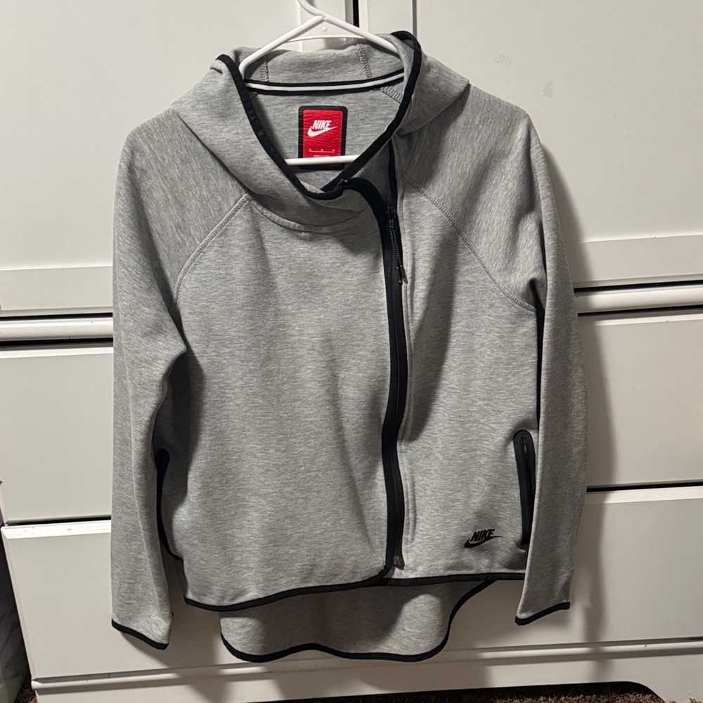 Nike Heather Gray Asymmetrical Zip Hoodie